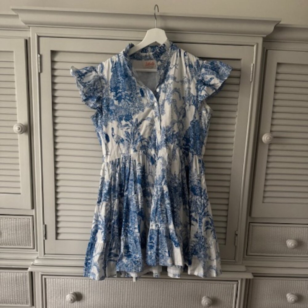 Lilbelle Blue and White Mini Dress Size XS